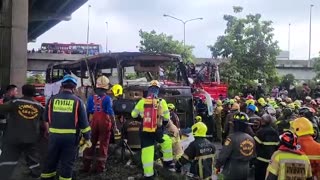 Officials recover 23 bodies after deadly fire engulfs Thai school bus