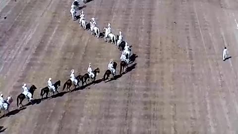 A beautiful view of a culture festival of Horse Riding