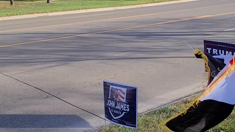 November 7, 2020, Sterling Heights Trump and John James Rally