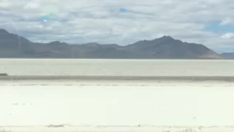 Driving through the Salt Flats in beautiful Utah!