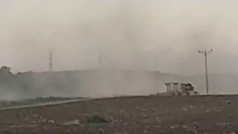 IDF tanks approaching on the edge of the Gaza Strip.