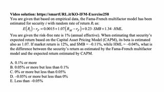 Exam IFM exercise for July 9, 2021