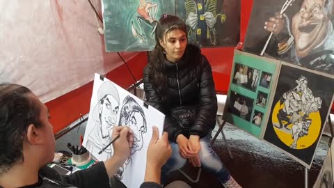 CARICATURA PERSONA - ARTISTA CALLEJERO