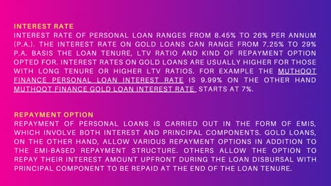 Is Gold Loan Better Than Personal Loan?