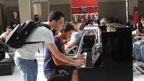 Improvisation at the train station in paris!