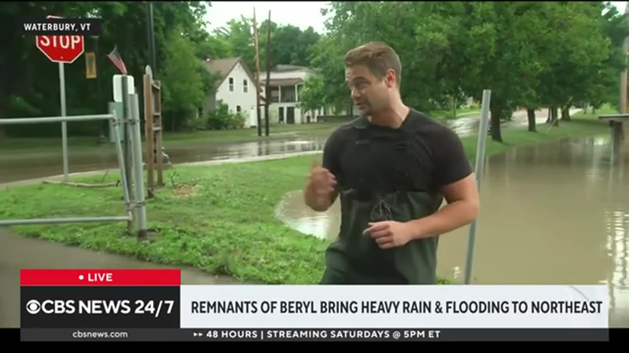 Remnants of Beryl swamping parts of Northeast
