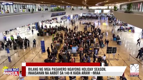 Bilang ng mga pasahero ngayong holiday season, inaasahan na aabot sa 140-k kada araw −MIAA