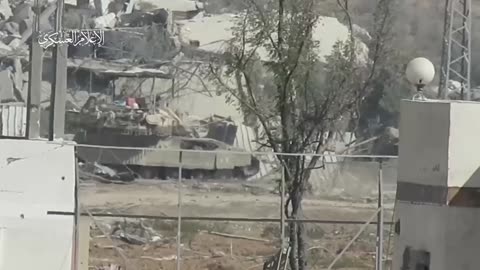 The targeting of enemy vehicles and a building inside which the occupation soldiers were fortified