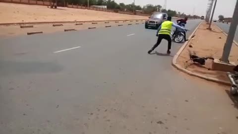 Funny policeman vs paperless biker in africa