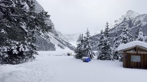 Lake Lousie Banff National Park in Winter 2024 Alberta Canada