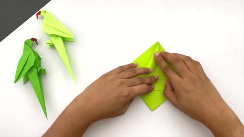 How To Make Paper Parrot - Origami Paper Parrot - How to make paper bird - Paper Craft - paper bird_