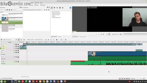 Synchronizing audio with video using Kdenlive