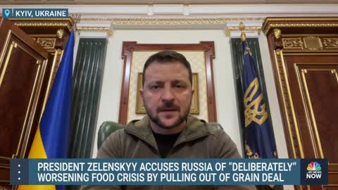 Zelenskyy: Russia 'Deliberately' Fueling ‘Artificial Famine’ By Pulling Out Of Grain Deal