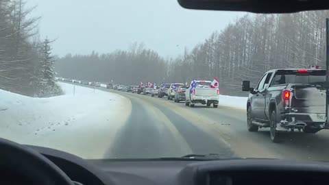 Convoy for freedom heading to Quebec City