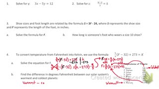 Solving Literal Equations Part 2