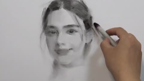 Drawing a portrait of a girl in a sketch style, the content is very suitable for learning 6