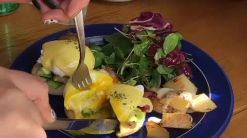 Delicious egg benedict.