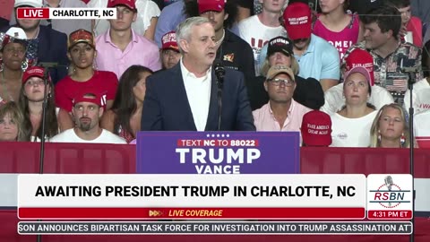 FULL SPEECH: Chairman Michael Whatley Speaks at Trump Rally in Charlotte, NC - 7/24/24