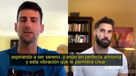 Novak Djokovic hablando de la vibracion (ley de atracion) Plandemia Covid 19 Coronavirus