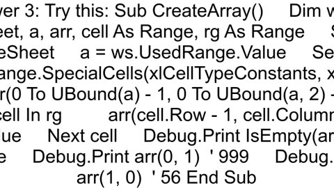 How to copy selected cells to array VBA Excel