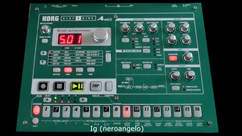 Korg Electribe EA Mk2 onboard demo (No Talking)