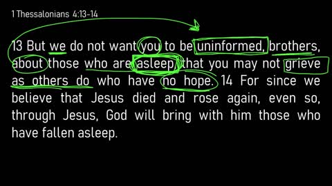 1 Thessalonians 4:13-18 // Christ's Return and The Rapture