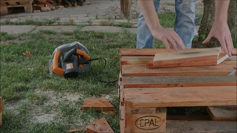 Make a Simple Outdoor Chair with Limited Tools - DIY Pallet Wood Project