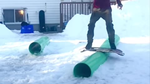 Darkslides on a snowskate