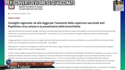 PUGLIA, VACCINO PAPILLOMA, PER ISCRIVERTI A SCUOLA DEVI DIRE SE SEI VACCINATO