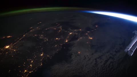 Earth From Space at Night - 1 hour of Calm Atmospheric Music with NASA ISS Footage (Arctic Audio)