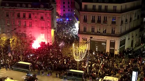 French fans celebrate, eye World Cup victory