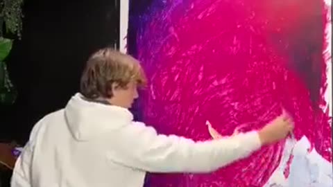 Painting Gordon Ramsay with a knife.