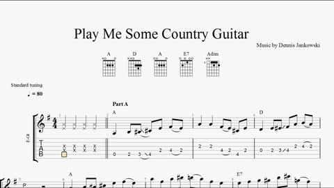 Country Guitar Licks In Key of A You Must Know