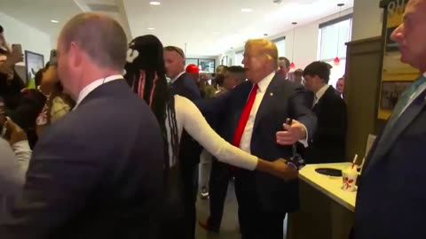 Trump's Chick-Fil-A Photo-op Goes Viral: 'Give Me A Hug'