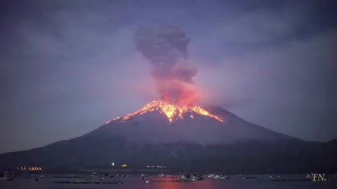 the awesome volcano explosion