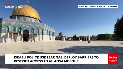 Israeli Police Use Water Cannons, Tear Gas, And Barriers To Restrict Access To Al-Aqsa Mosque