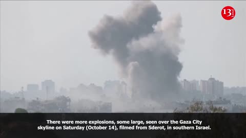 Large explosions on Gaza skyline