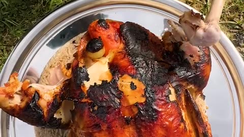 Toprak altında tavuk dolması - Stuffed Roast Chicken