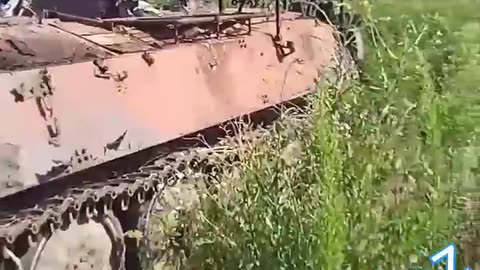 A destroyed Ukrainian combat vehicle 9A35 of the 9K35 Strela-10 complex.