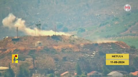 (EN) Islamic Resistance in Lebanon targeting the Metula Zionist enemy site, 12 Sep 2024