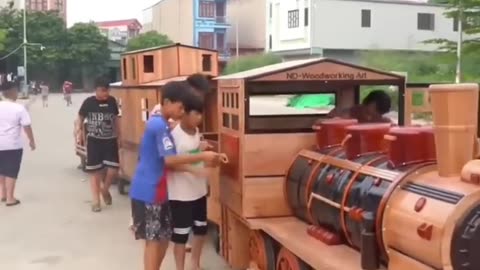 Amazing Wood train making