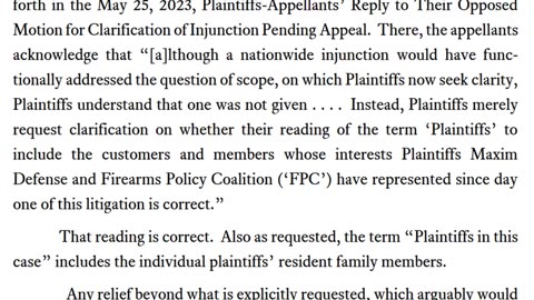 Pistol Brace Injunction Clarification