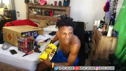 Speed Celebrates 4th of July In His Room