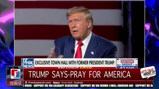 TRUMP SAYS TO PRAY FOR AMERICA