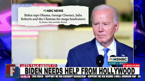 DESPERATE BIDEN NEEDS HELP FROM HOLLYWOOD