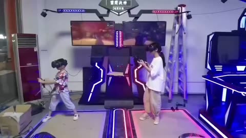 Two-player VR shooting machine A two-player battle game that teenagers will love to play