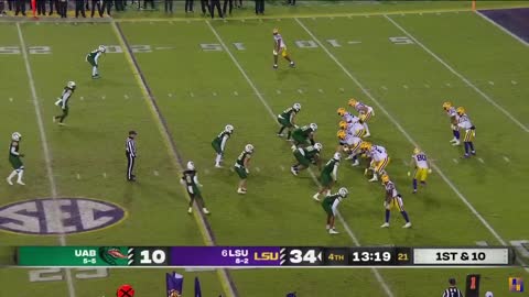 #6 LSU vs UAB Football Game Highlights 11-19-2022