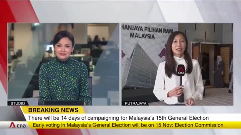 Malaysia's 15th General Election to be held on Nov 19