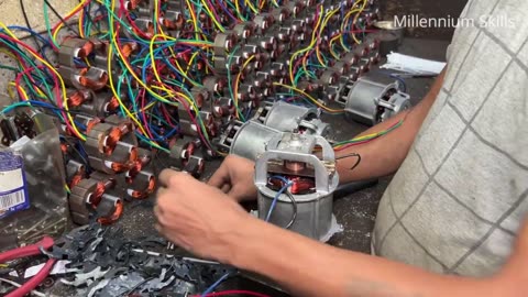 Amazing motor winding work at home #how to made electric motor at home