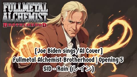 [Joe Biden sings/AI Cover] Fullmetal Alchemist Brotherhood Opening 5 SID - Rain (レイン)